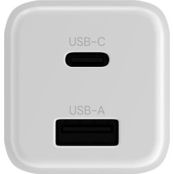 Allity Laddare, 1x USB-C, 1x USB-A, 30W - Vit