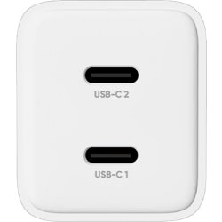 Allity Laddare, 2x USB-C, 45W - Vit