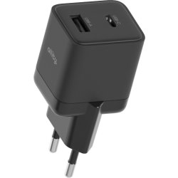 Allity Laddare, 1x USB-C, 1x USB-A, 20W - Svart