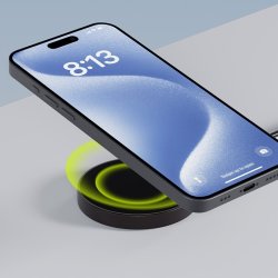 Allity Trådlös laddare, 15WMS, Grafit - AWC-210