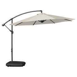 Hängparasol Ø3m inkl. fot och överdrag, beige