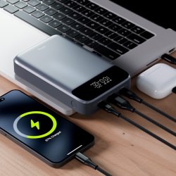 Allity Powerbank, 130W, 19200 mAh - Grå