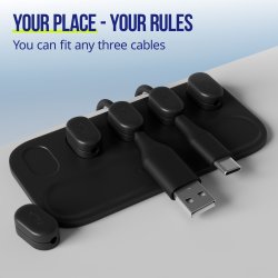 Allity Kabelorganisatör, Magnetisk, Svart ASA-410