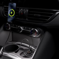 Allity Cigarstik, 1x USB-C, 1x USB-A. 30W - Svart