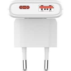 Allity Laddare, 1x USB-C, 1x USB-A, 65W - Vit