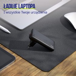 Allity Laddare, 1x USB-C, 1x USB-A, 65W - Svart