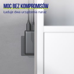 Allity Laddare, 1x USB-C, 1x USB-A, 65W - Svart