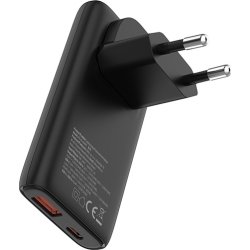 Allity Laddare, 1x USB-C, 1x USB-A, 65W - Svart