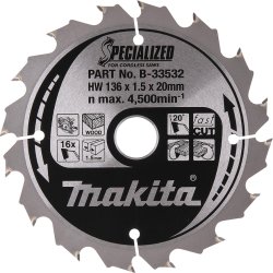 Makita HM-sågklinga, Ø136mm, 16T