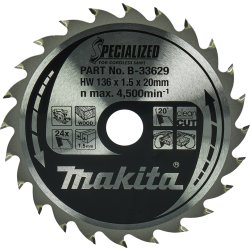 Makita HM-sågklinga, Ø136mm, 24T