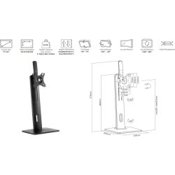 eSTUFF Ergonomisk Skärmhållare - för skrivbord
