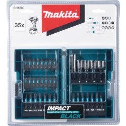 Makita Bitsset med 35 delar, Impact Black