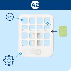 Tork A2 Luftrenare dispenser/hållare, Vit, 4 st.