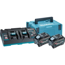 Makita Batteripaket XGT, 2 x BL4050F + DC40RB