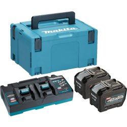 Makita Batteripaket XGT, 2 x BL4080F + DC40RB
