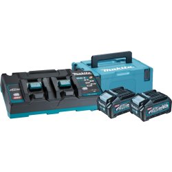 Makita Batteripaket XGT, 2 x BL4040 + DC40RB