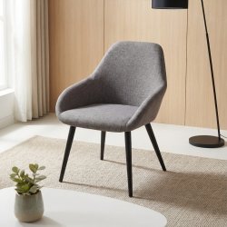 Bello loungestol grå med svarta ben