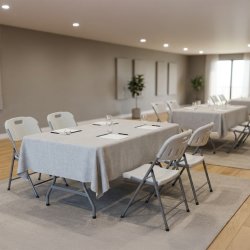 Park fällbara bord L150xB76xH74 cm, vitt/grått