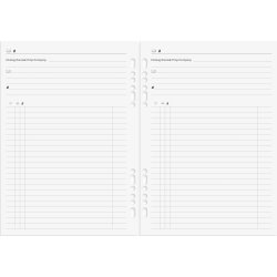 Burde 2026 Systemkalender Business, skinn, Brun