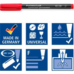 Staedtler Lumocolor 318 F märkpenna, permanent, gu