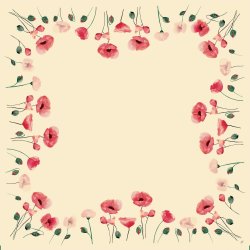 Dunicel Duk, 84x84 cm, Poppy Charm, 20 st.