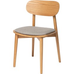 NordicLine kantinstol, ek/klädd sits