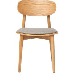 NordicLine kantinstol, ek/klädd sits