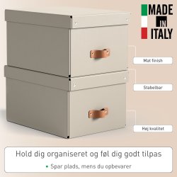 Leitz Puro Box m. lock | M | Beige | 2 st.