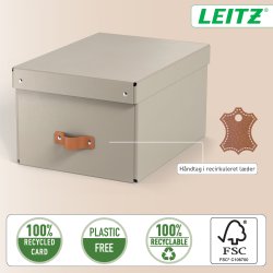 Leitz Puro Box m. lock | M | Beige | 2 st.