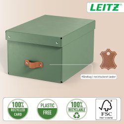 Leitz Puro Box m. lock | M | Grön | 2 st.