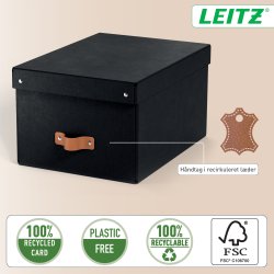 Leitz Puro Box m. lock | M | Svart | 2 st.