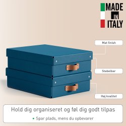 Leitz Puro Box med lock | M låg | Blå | 2 st.