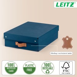 Leitz Puro Box med lock | M låg | Blå | 2 st.