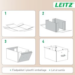 Leitz Puro Box m. lock | M låg | Grön | 2 st.
