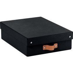 Leitz Puro Box med lock | M låg | Svart | 2 st.