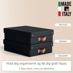 Leitz Puro Box med lock | M låg | Svart | 2 st.