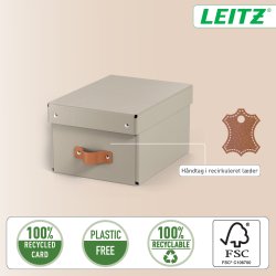 Leitz Puro Box med lock | S | Beige | 2 st.