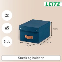 Leitz Puro Box med lock | S | Blå | 2 st.