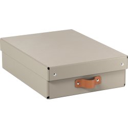 Leitz Puro Box m. lock | M låg | Beige | 2 st.