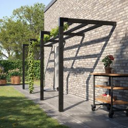 Plus Arcade Pergola modell 2, 3 fack, svart/svart