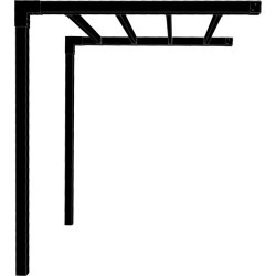 Plus Arcade Pergola modell 3, 1 sektion, svart