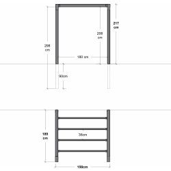 Plus Arcade Pergola modell 3, 1 sektion, svart