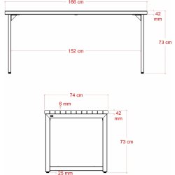 Plus Trend Living Plankbord, Thermowood/svart
