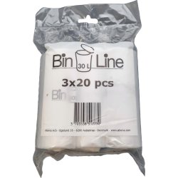 Soppåsar med stjärnbotten 30L, 47x84cm, 10my, Klar