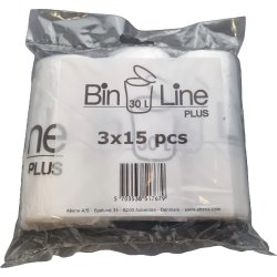 Soppåsar m/stjärnbotten 30L, 47x84cm, 20my, Klar