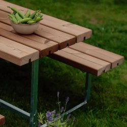 Plus Basic Junior bord/bänkset, Thermowood, 118cm