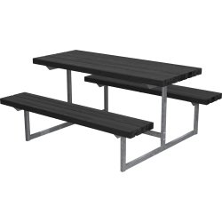 Plus Basic Junior bord/bänksats, svart, 118 cm