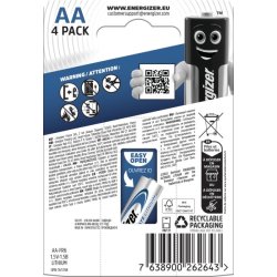 Energizer Lithium Standard AA batteri, 4 st.