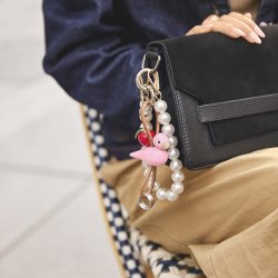 Kay Bojesen Nyckelring Fågel, rosa