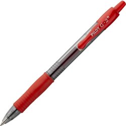 Pilot G-2 Plus gelpenna, 0,5 mm, röd